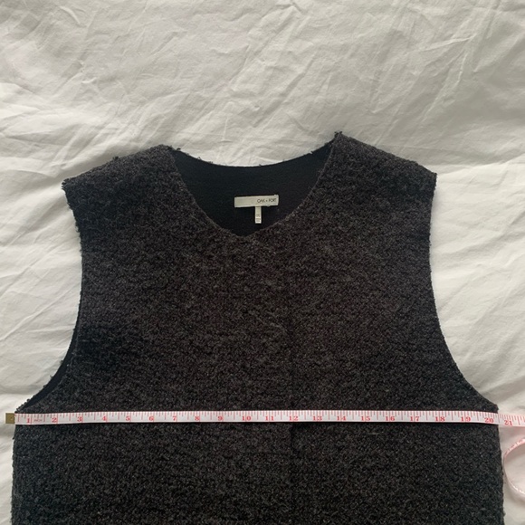 OAK + FORT Charcoal Grey Mid-length Vest w/Pockets - Picture 10 of 10